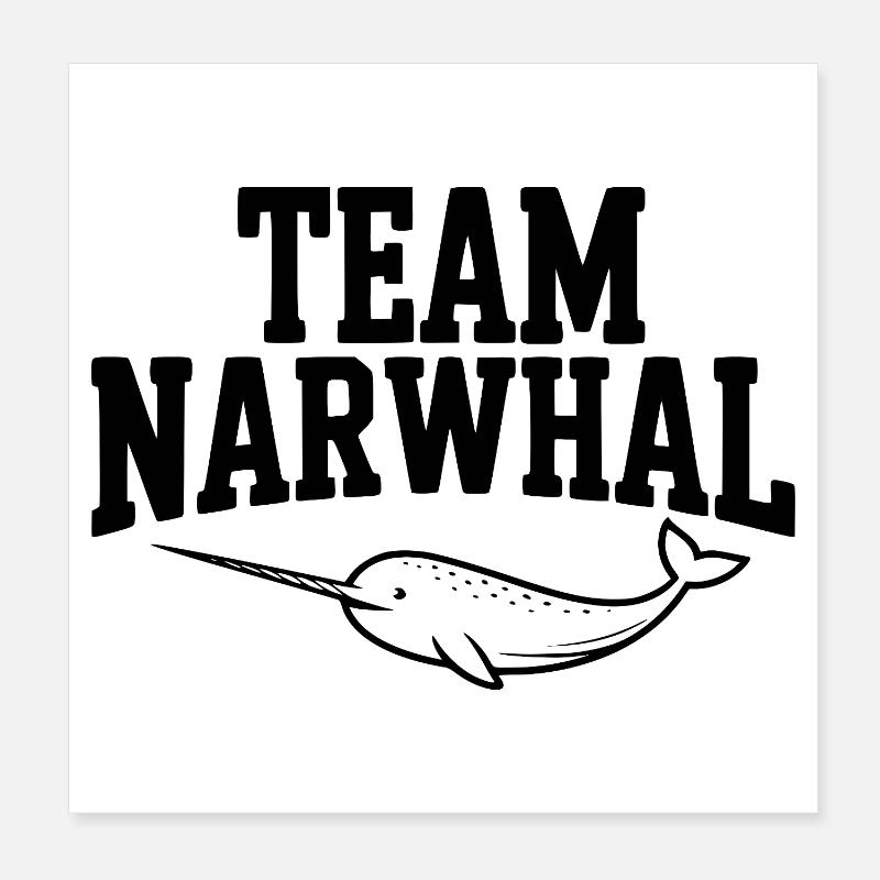 Team Narwhal Poster 20x20 cm