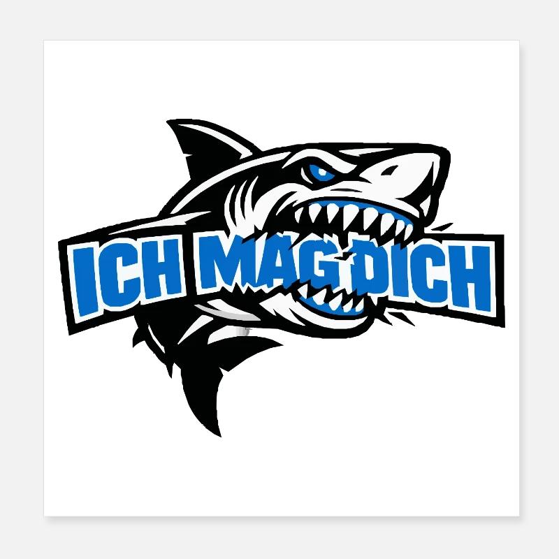 J’aime bien ce que tu dises dans le design de requins Poster 20 x 20 cm