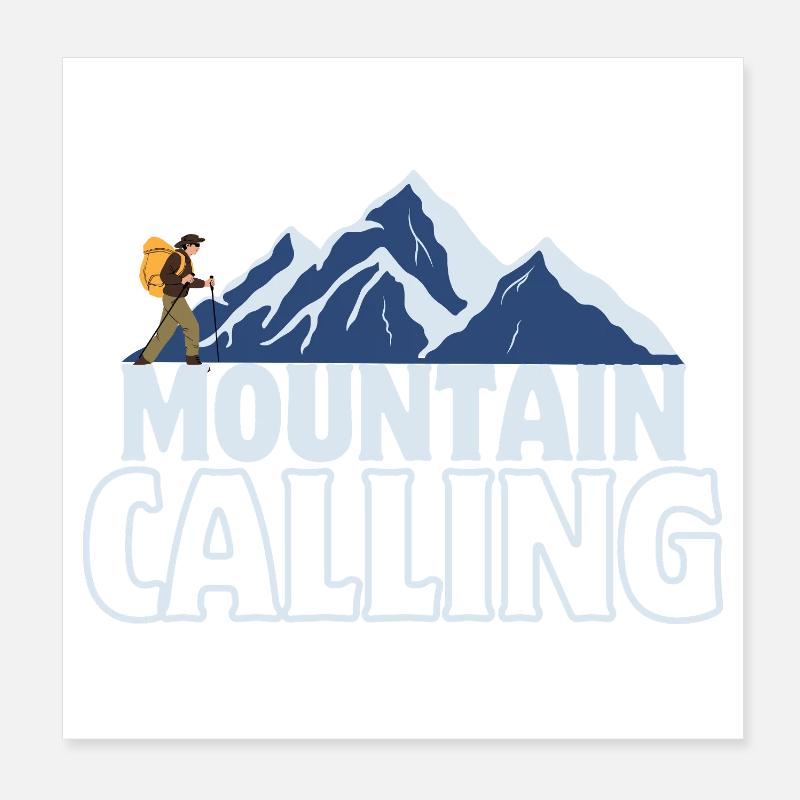 Bergruf Hiking Poster 8" x 8" (20x20 cm)