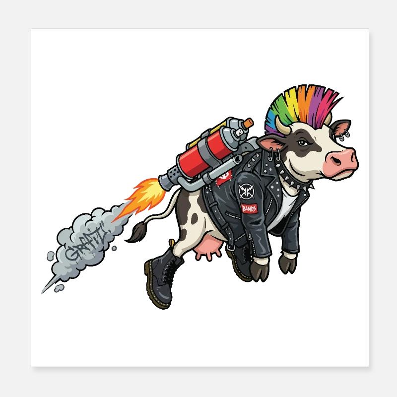 Grafitti Punk Punk Volant Poster 20 x 20 cm