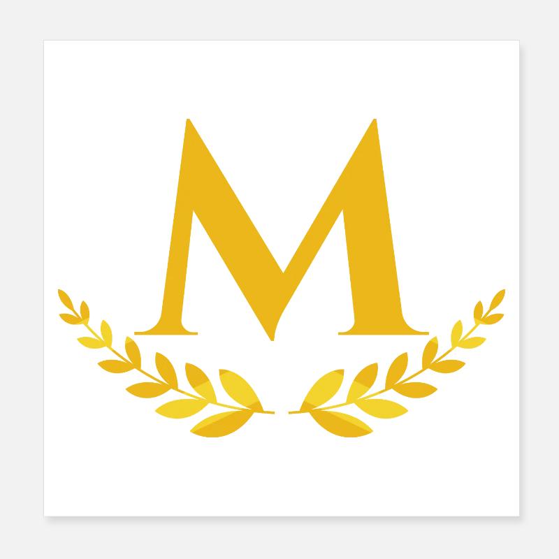 M Poster 20x20 cm