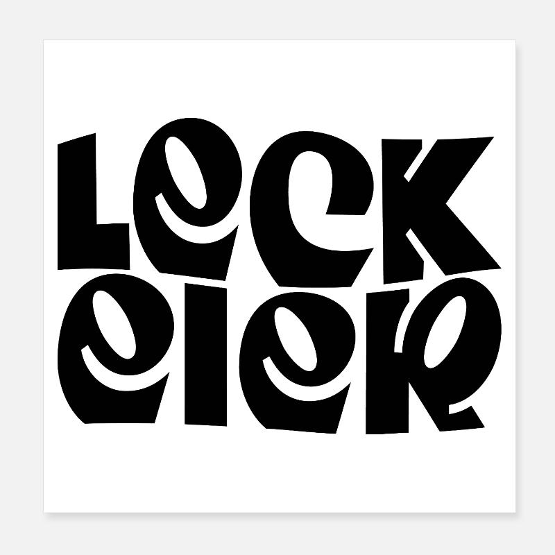 Lécher les œufs Poster 20 x 20 cm