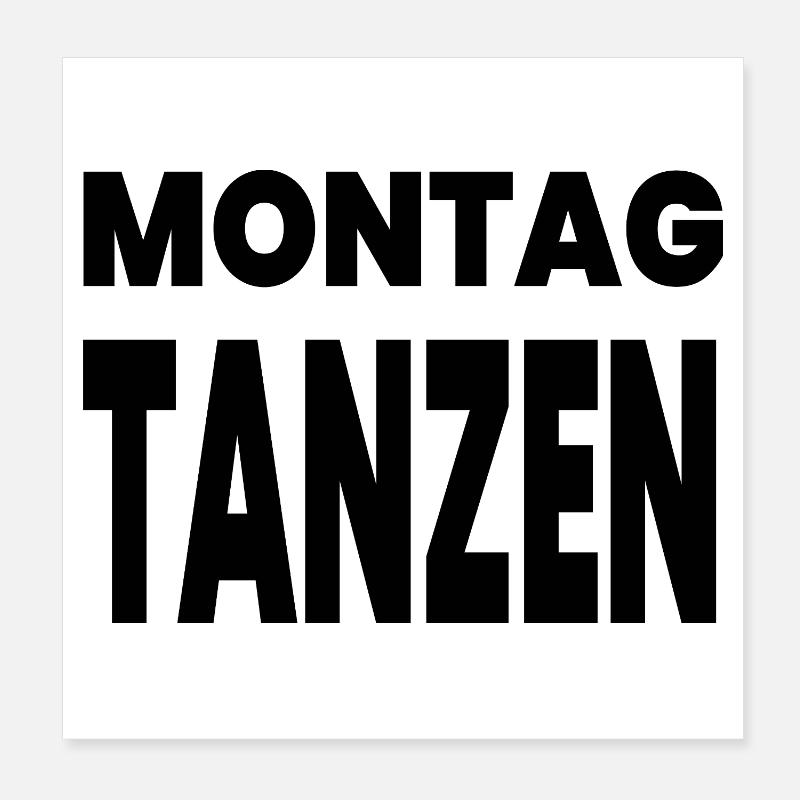Tanzen Poster 20x20 cm