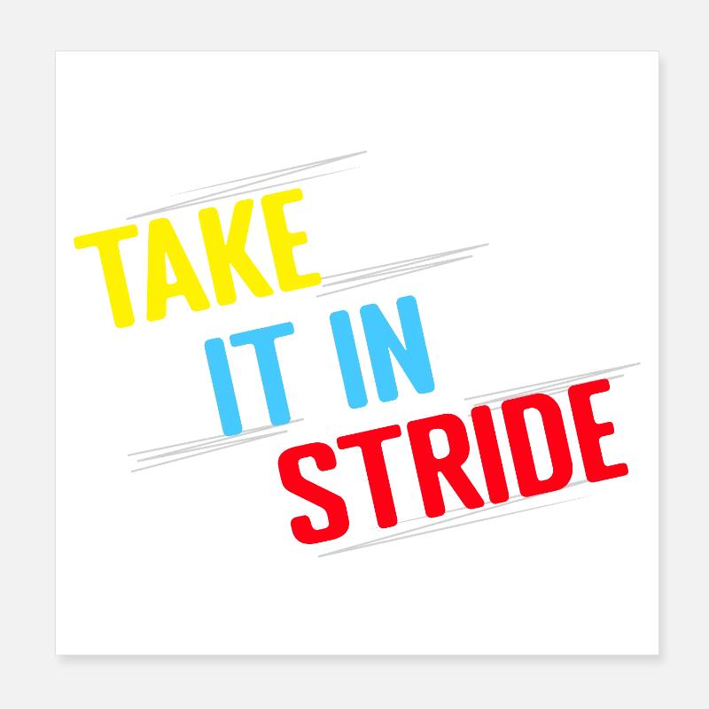 Running Run Take It In Stride Marathon Runner Poster 20x20 cm