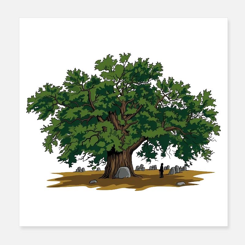 Eiche Poster 20x20 cm