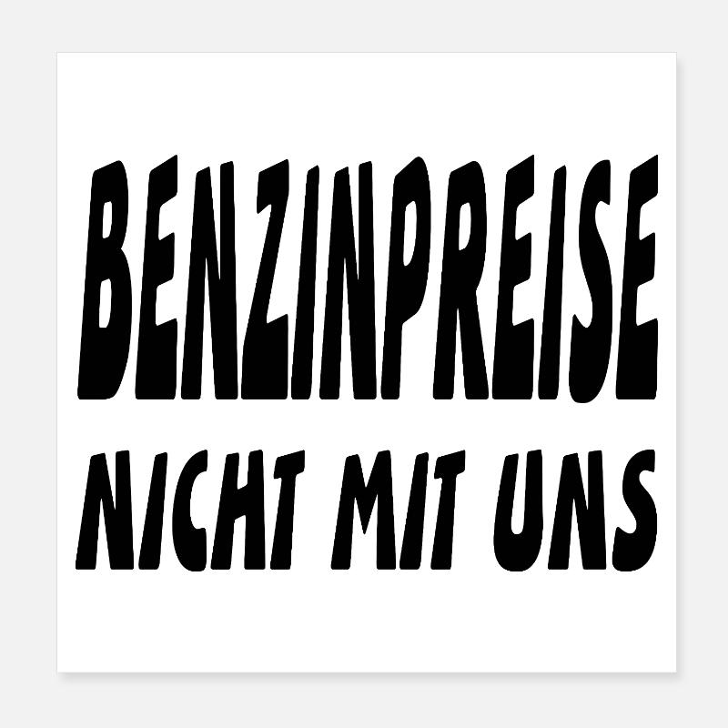 Benzin Poster 20x20 cm
