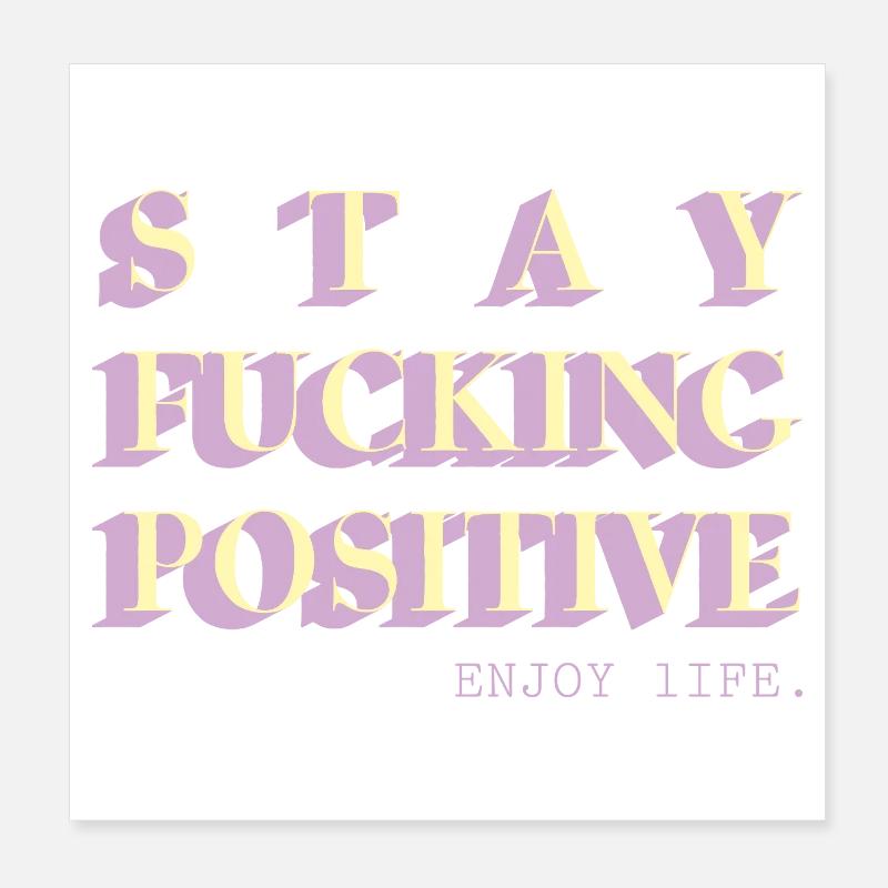 Reste positif, déclaration de faute de frappe Poster 20 x 20 cm