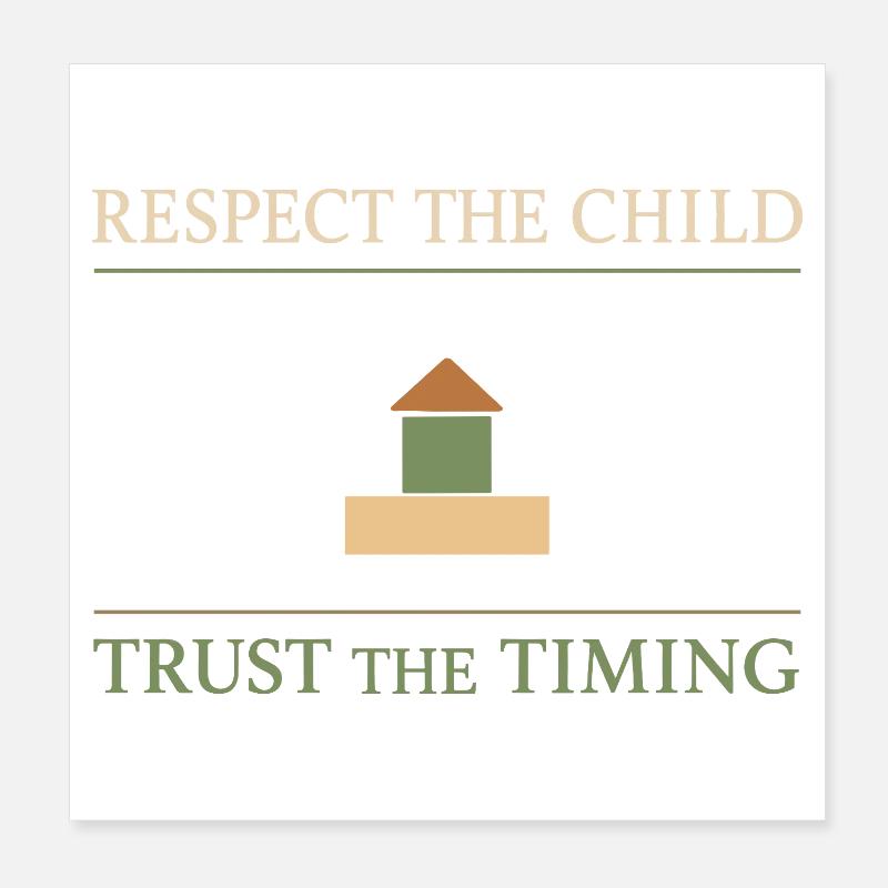 Mère Montessori, parentalité douce, pleine conscience Poster 20 x 20 cm