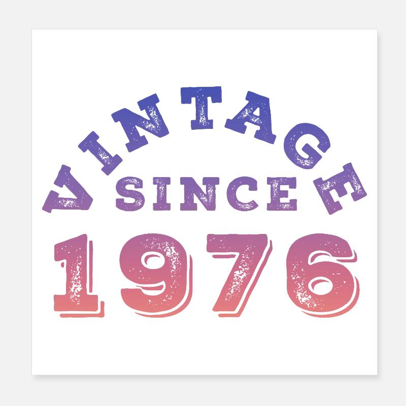 Millésime 1976 Poster 20 x 20 cm