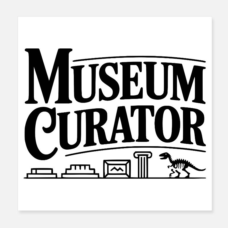 Museumskurator Poster 20x20 cm
