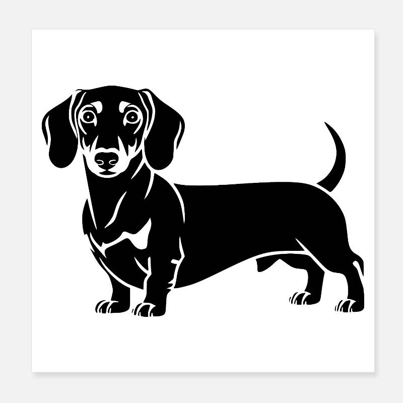 Teckel Poster 20 x 20 cm