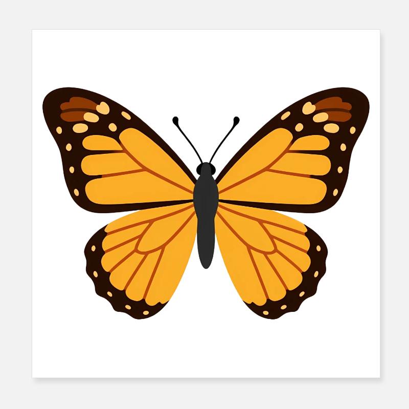 Ailes de monarque orange Poster 20 x 20 cm