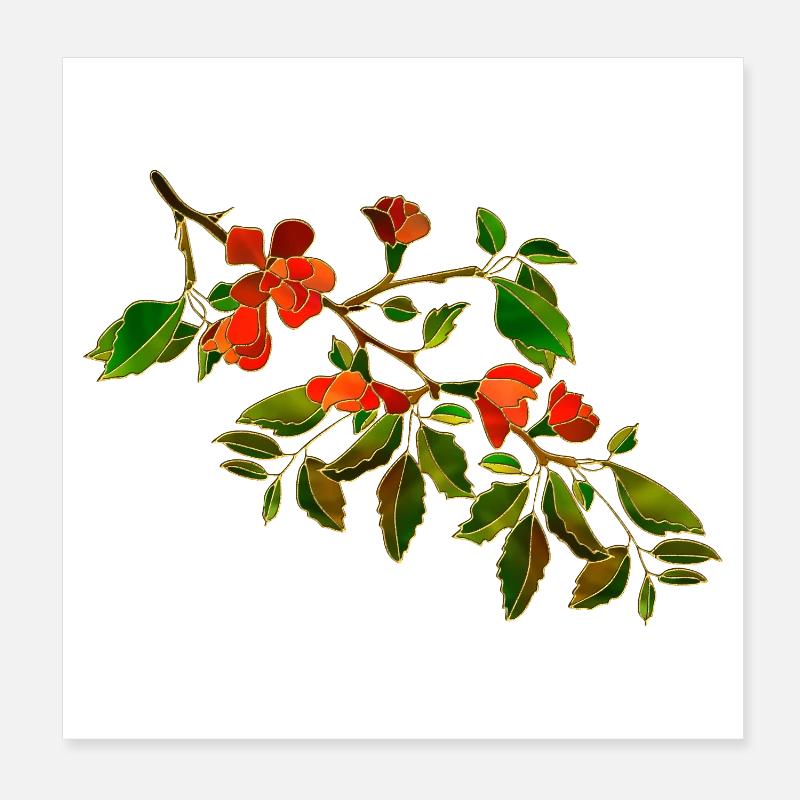 Blumen Poster 20x20 cm
