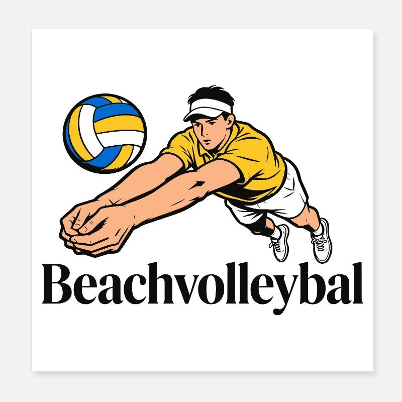 Beach volleyball Poster 8" x 8" (20x20 cm)