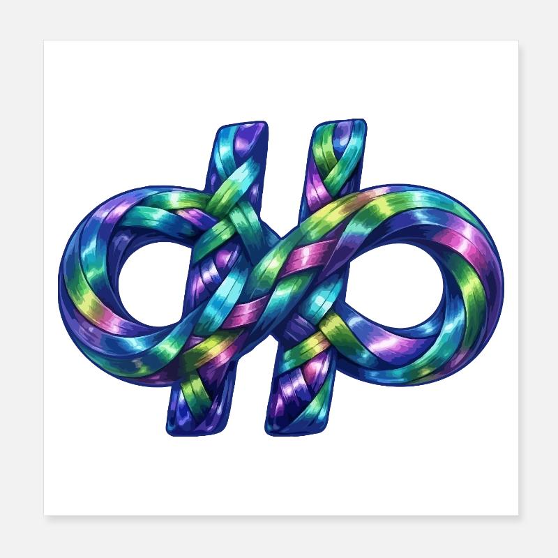 Hashtag infini Poster 20 x 20 cm