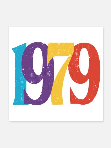 Geboren 1979 Geburtstagsgeschenk Geburtstag 79 - Poster 20x20 cm - Weiß - Vorne
