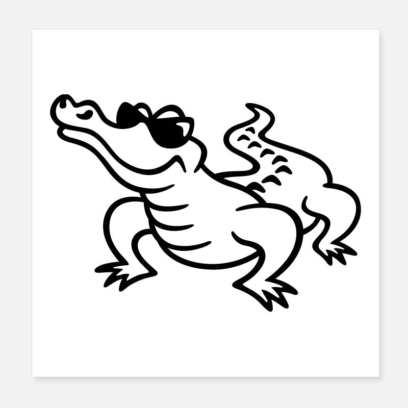 croco cool Poster 20 x 20 cm