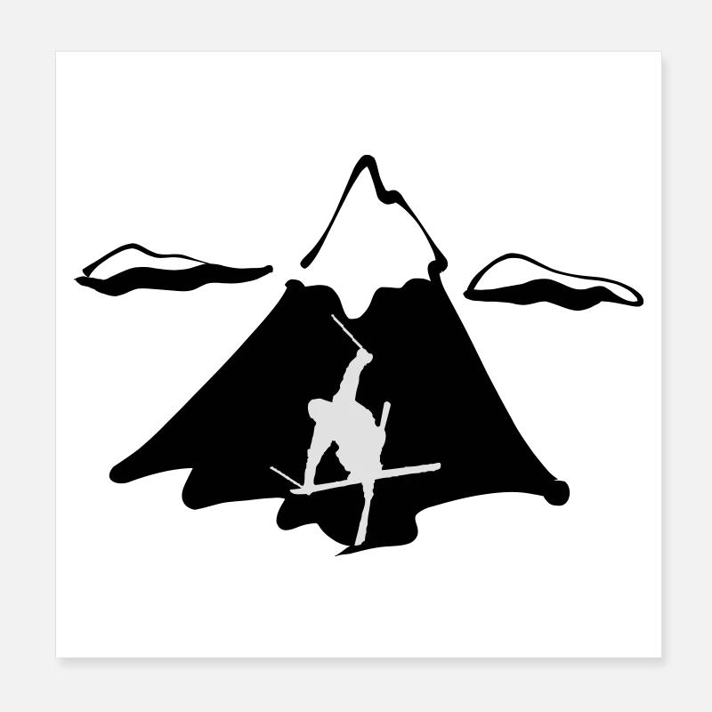 Freestyle ski de montagne Poster 20 x 20 cm