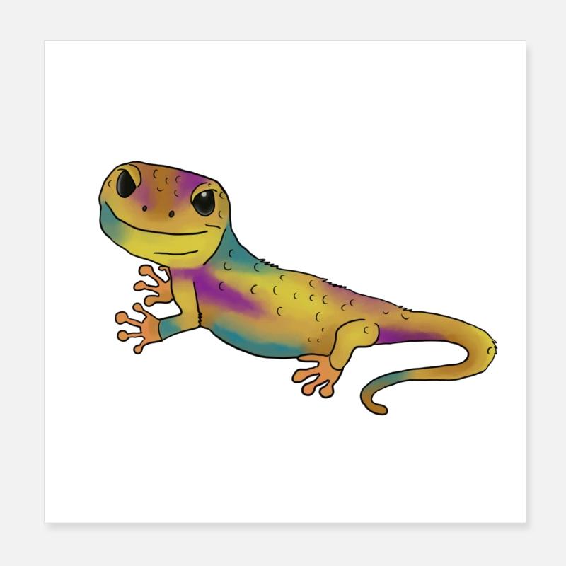 Geko Poster 20x20 cm