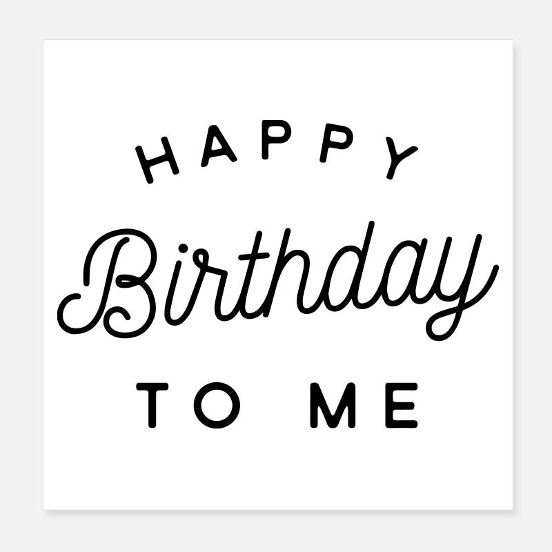birthday Poster 8" x 8" (20x20 cm)