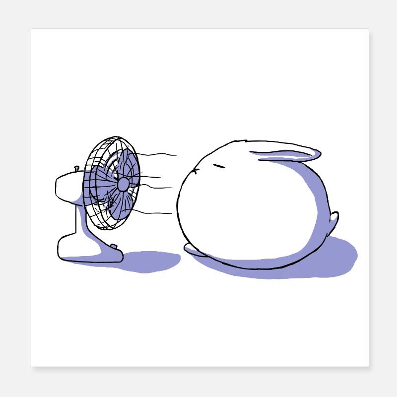 Trop chaud ! - Poster 20 x 20 cm - blanc