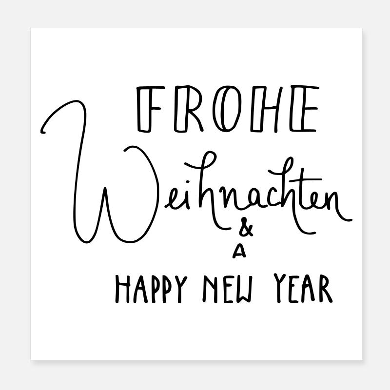 Frohe Weihnachten and a happy new year! Poster 20x20 cm