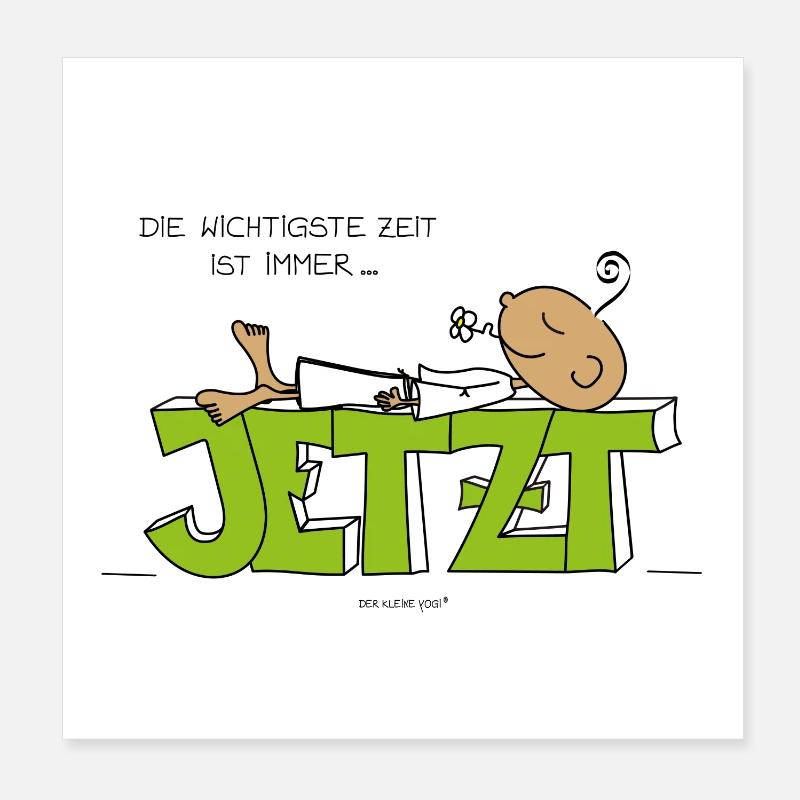 Jetzt - Poster 20x20 cm - Weiß