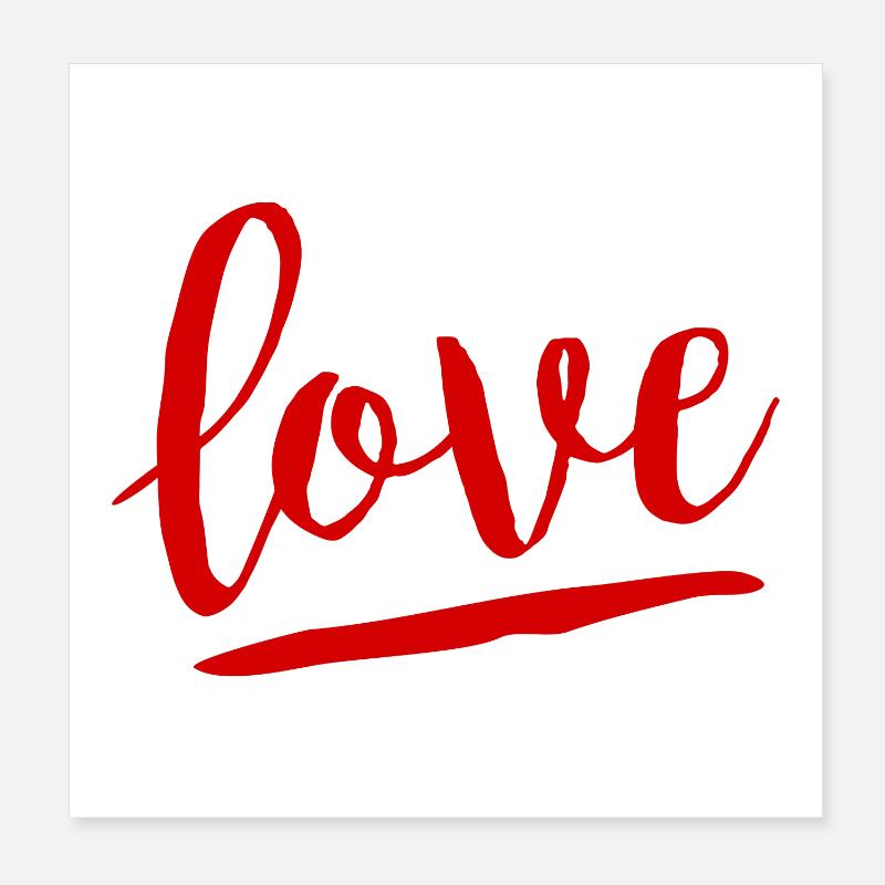 Love Red Poster 8" x 8" (20x20 cm)