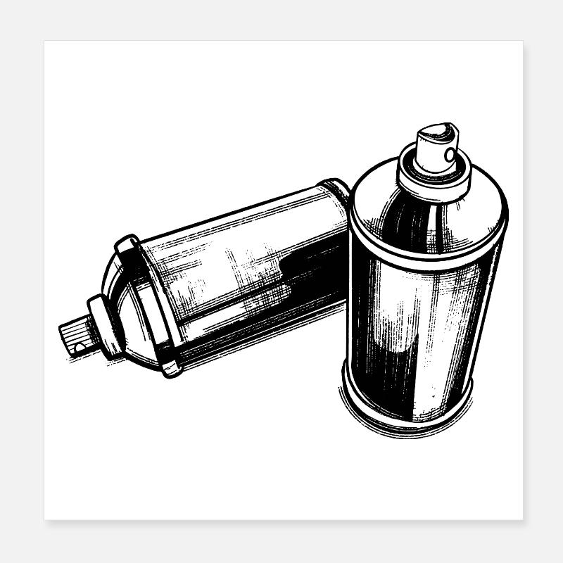 Spraycans | Graphitti | Spray can | Sprayer | Day Poster 8" x 8" (20x20 cm)