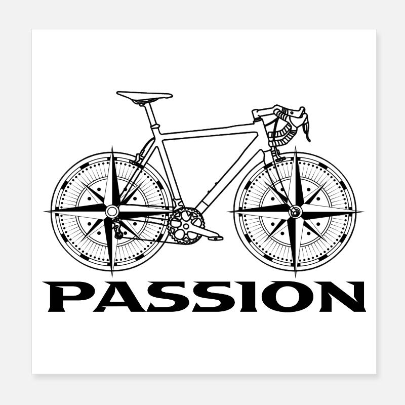 Vélo Poster 20 x 20 cm