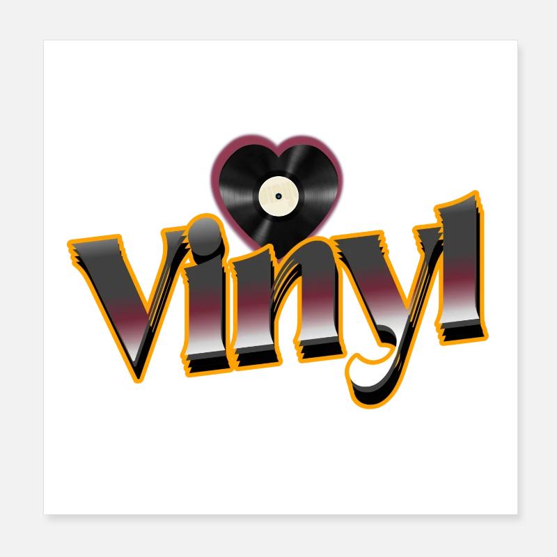 Vinyl Love Poster 8" x 8" (20x20 cm)