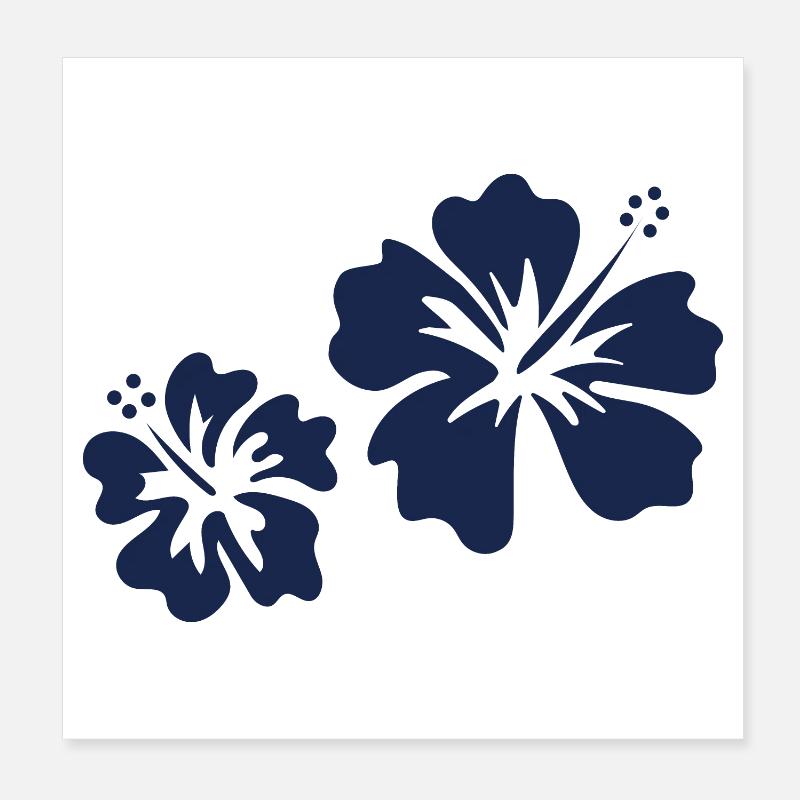 Hibiscus bleus Poster 20 x 20 cm