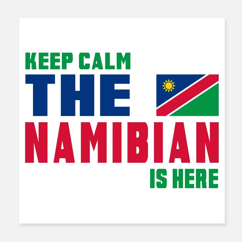 Keep Calm Namibia flag design Poster 8" x 8" (20x20 cm)