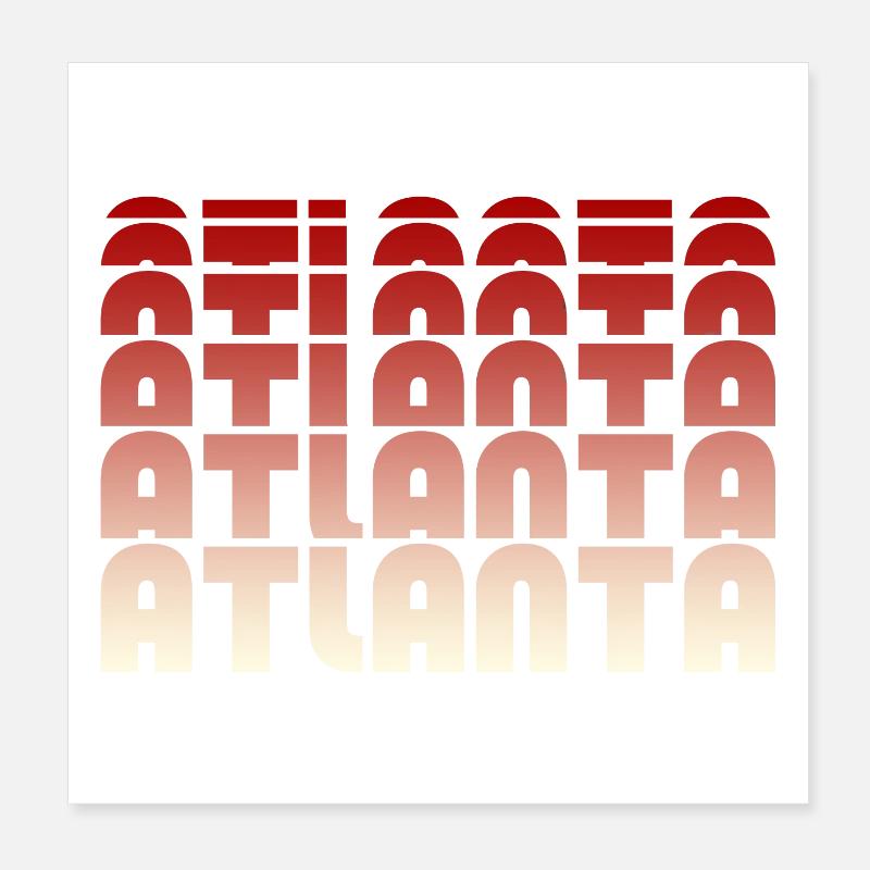 Atlanta Gradient Pattern Poster 8" x 8" (20x20 cm)