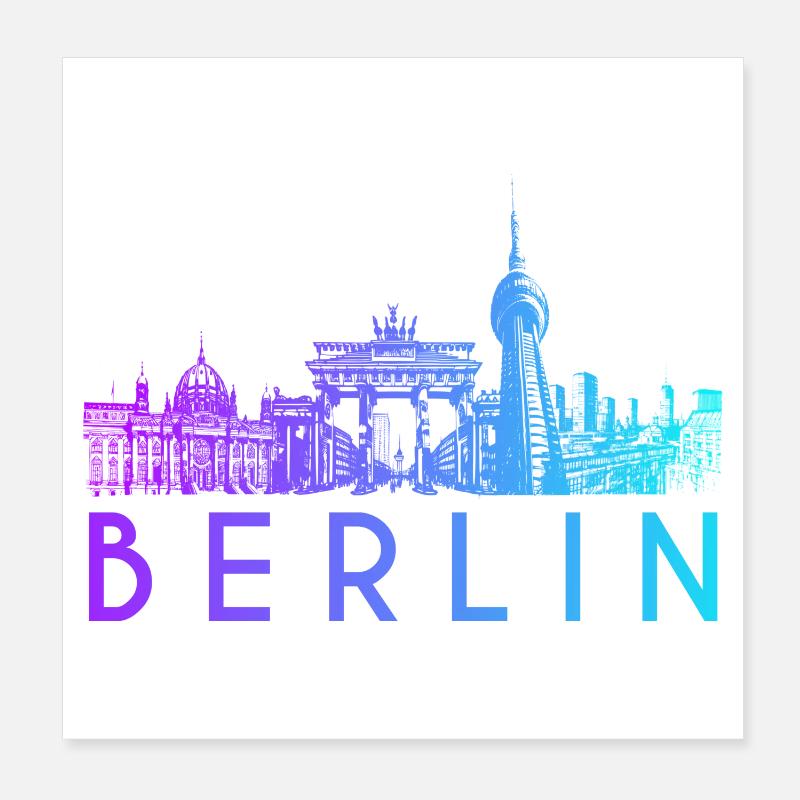 Horizon de Berlin Poster 20 x 20 cm