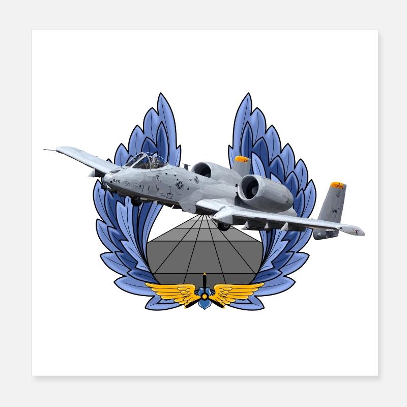 A-10 Thunderbolt Poster 20x20 cm