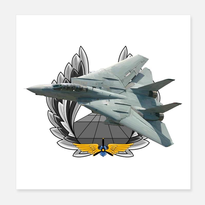 F-14 Tomcat Poster 8" x 8" (20x20 cm)