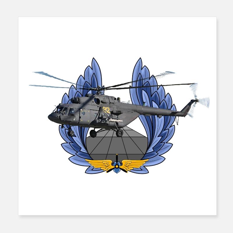 Mi-8 Poster 20x20 cm