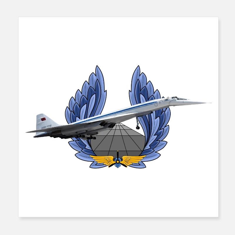 Tu-144 Poster 20x20 cm