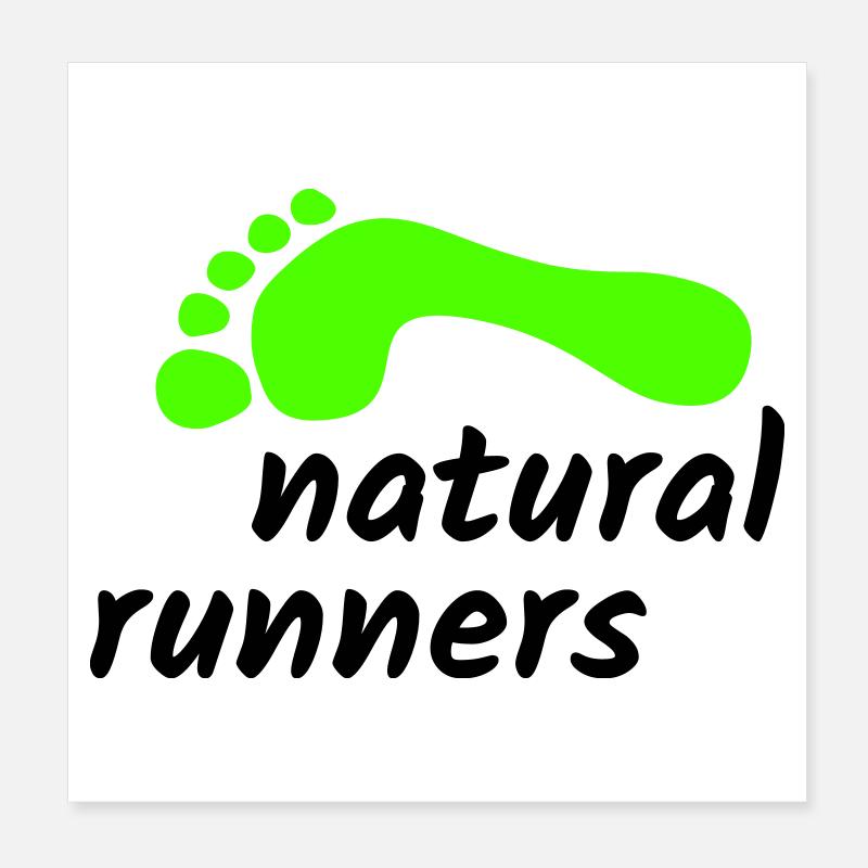 Barefoot Natural Runners 2023 2-line 1 - Poster 8" x 8" (20x20 cm) - white