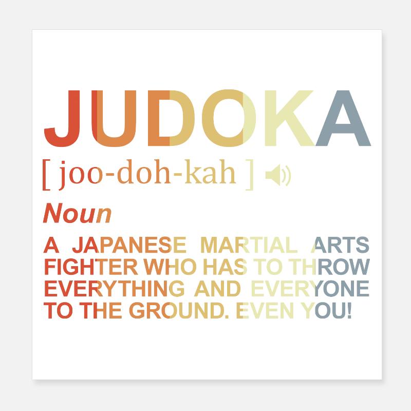 Judoka Dictionary Poster 8" x 8" (20x20 cm)
