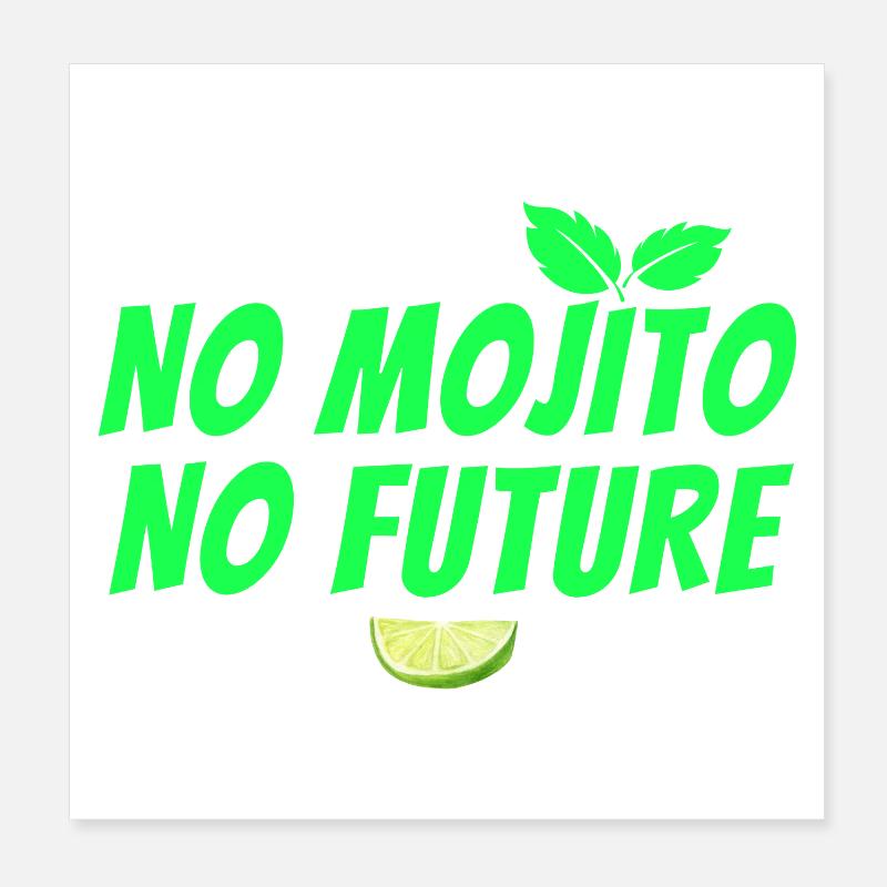 mojito, cocktail, mojito fan, rum Poster 8" x 8" (20x20 cm)