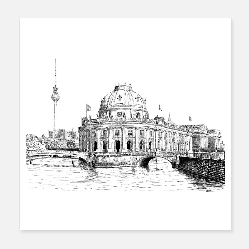 Berlin Poster 20x20 cm