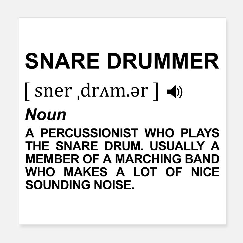 Dictionnaire du batteur Poster 20 x 20 cm