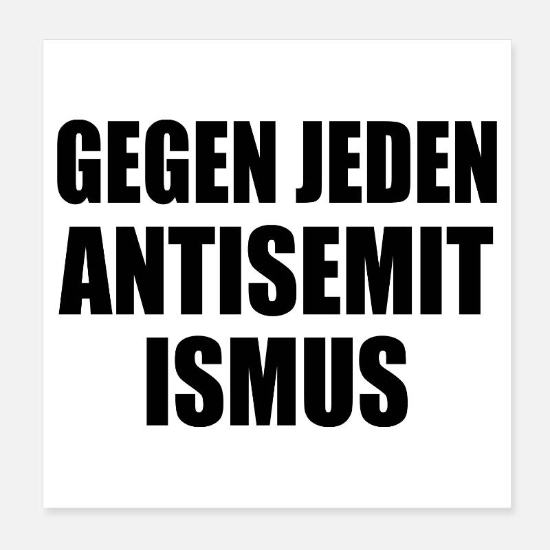 Gegen jeden antisemitismus Poster 20x20 cm