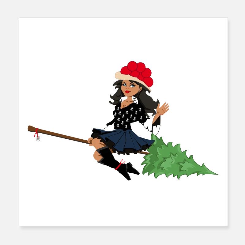 Sorcière de la Forêt-Noire Poster 20 x 20 cm