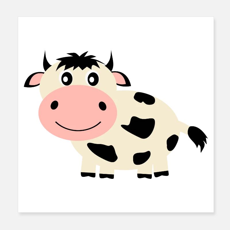 Cow Poster 8" x 8" (20x20 cm)