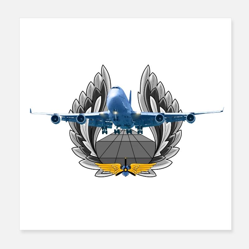 B 747 Poster 20x20 cm