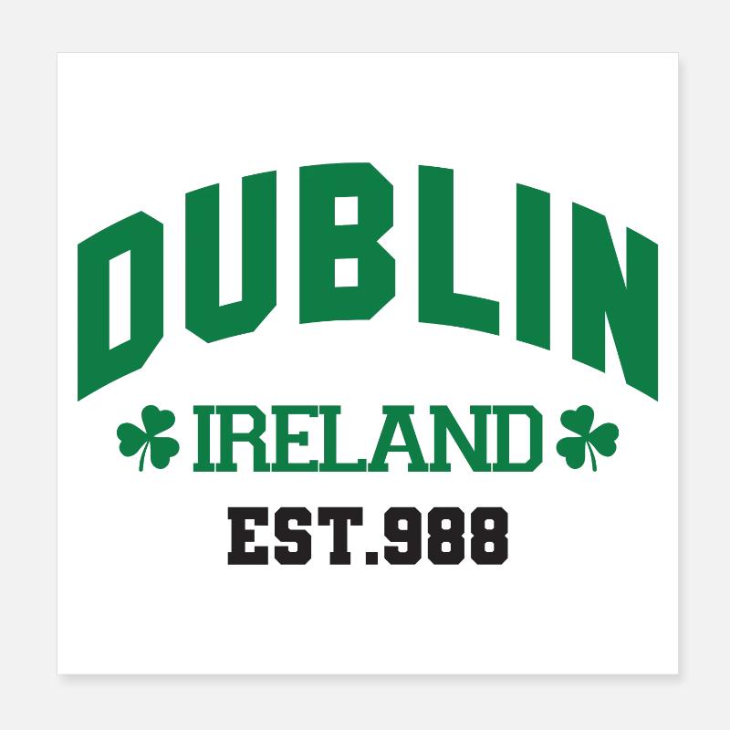 Dublin - Irlande Poster 20 x 20 cm