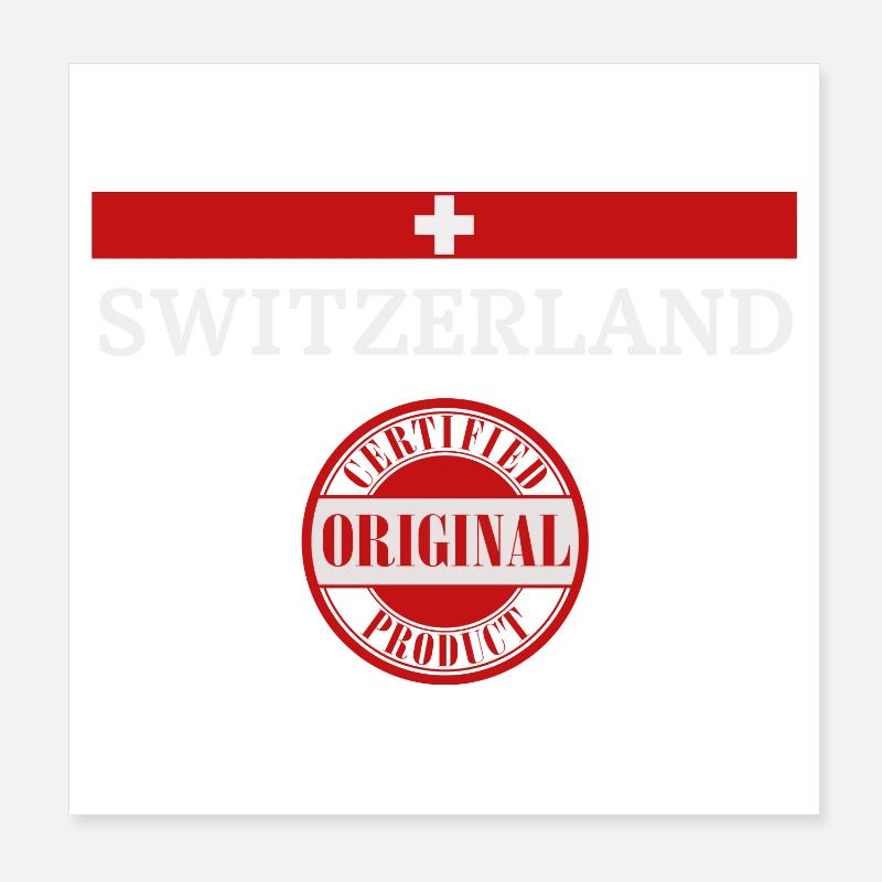Schweizer Flagge Poster 20x20 cm